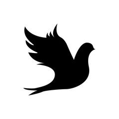Birds Silhouettes flat icon vector.
