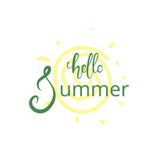 Hello Summer card. Vector illustration.