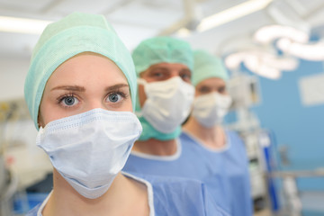 Fototapeta na wymiar Portrait of medical staff in a row