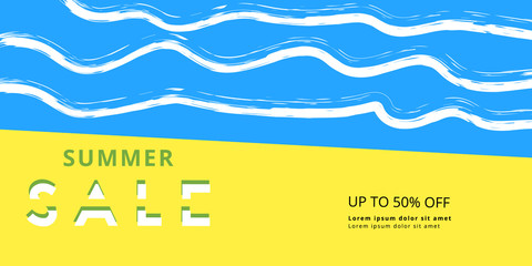 Obraz premium Summer Sale banner. Vector illustration.