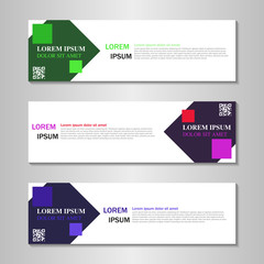 Vector abstract design web banner template. Web Design Elements - Header Design. 