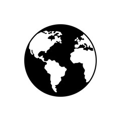 globe icon on the white background flat vector