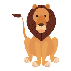 Cute lion cartoon vector illustration graphic design