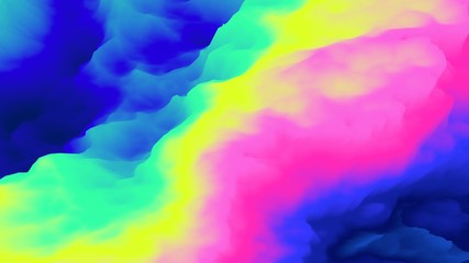 Fototapeta na wymiar Color explosion. Paint splash. Abstact wallpaper. Multicolor glow. Neon. Fractal. Digital art. Fairy. Futuristic. Surreal texture. 3d illustration. Imagination. Creative.