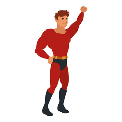 Male superhero cartoon vector illustration graphic design