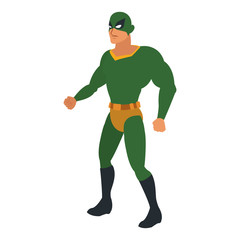 Male superhero cartoon vector illustration graphic design