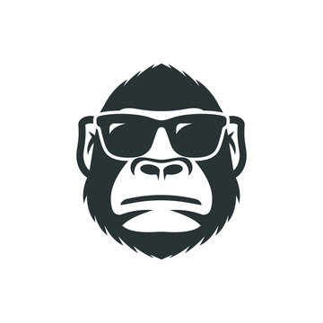 Monkey with sunglasses mascot