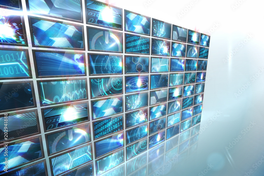 Poster screen collage showing computing images
