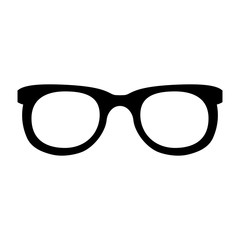 Glasses vector icon. Simple isolated symbol. black pictogram on white background.