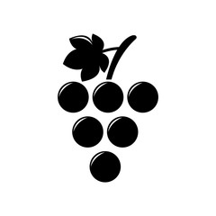 Grape vine vector icon, solid black flat symbol. Simple and stylish logo illustration.