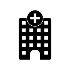 Medical Hospital Flat Icon On White Background