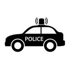 Police car icon. Vector symbol. Police car illustration