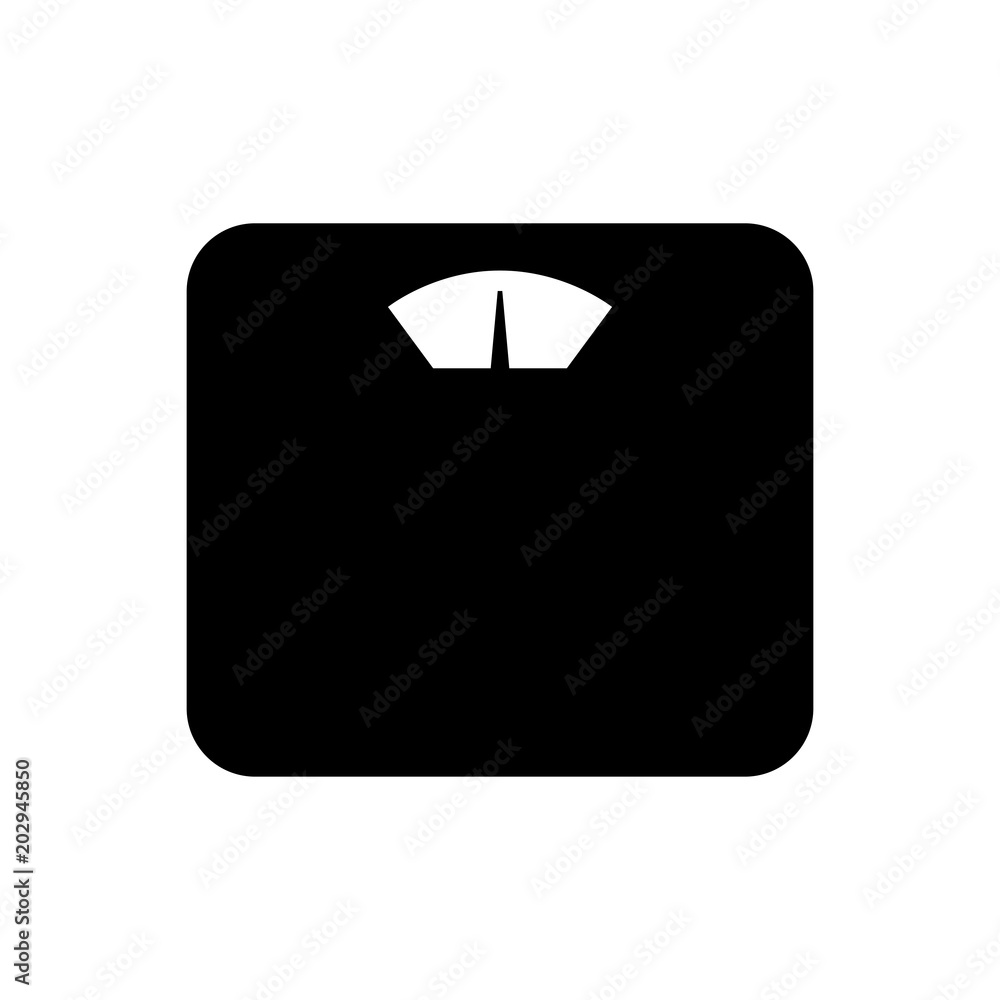 Poster silhouette flat icon, simple vector design with shadow. floor scales with scale for illustration of 