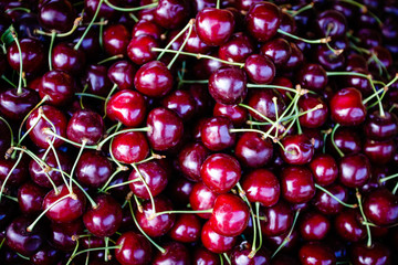 red cherries. Ripe cherries background