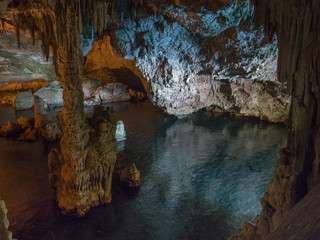 Inside the Nettuno cave in Sardinia