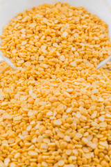 Split Chickpea Also Know as Yellow Split Peas, Chana Dal, Yellow Lentil, Split Pigeon Peas, Yellow Chana Peas, Dried Chickpea Lentils, Split Yellow Gram or Toor Dal.