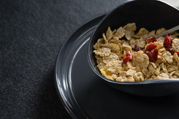 Breakfast cereals in bowl