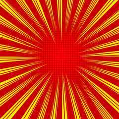 Comic book bright concept