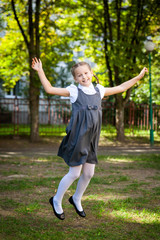 Portrait of a school girl. Back to school