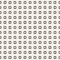 Hand drawn style seamless pattern. Abstract grungy geometric shapes background in black and white.