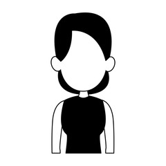 Obraz na płótnie Canvas Young woman with casual clothes cartoon vector illustration graphic design