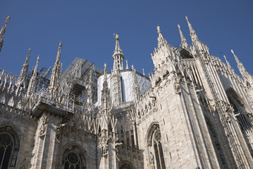 Fototapeta premium Milan, Italy - April 20, 2018: view of Milan Cathedral