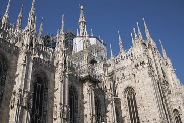 Fototapeta premium Milan, Italy - April 20, 2018: view of Milan Cathedral