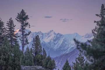 Photo sur Plexiglas Nanga Parbat Sunset mountainscape photography at Fairy meadows , Gilgit, Balistan, Pakistan