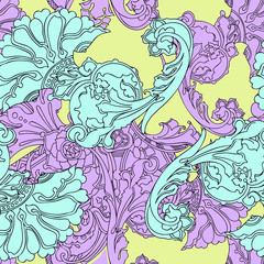 Seamless pattern with floral ornament