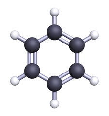 Ball-and-Stick Model of Benzene