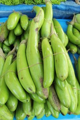 Fresh eggplant green organic at street food