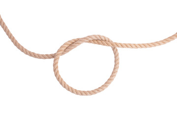 The rope knot on white background.