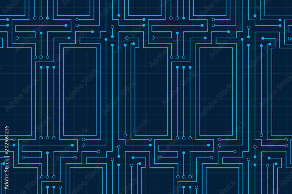 Wall mural Line circuit abstract technology electricity background design