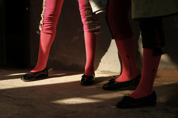 bullfighters shoes and legs