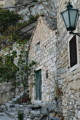 Fototapeta na wymiar Old Houses in Omis, Croatia