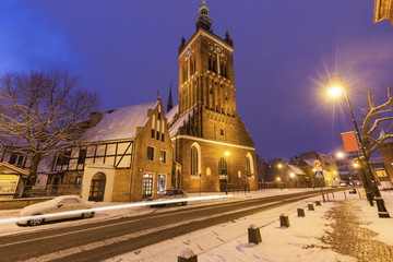 Fototapeta na wymiar St Catherine Church in Gdansk