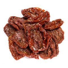 Canned Sundried or dried tomato on white background