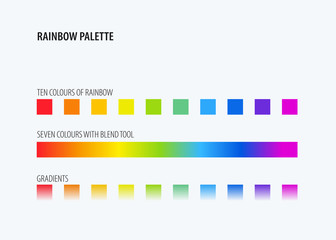 Abstract design of rainbow colours palette