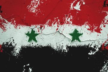 Grunge flag of Syria