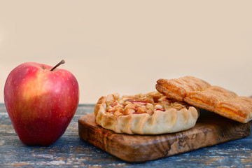 breakfast with coffee buns and croissants top viwe