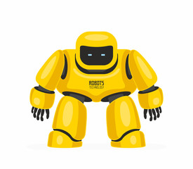 Yellow robot. isolated on white background