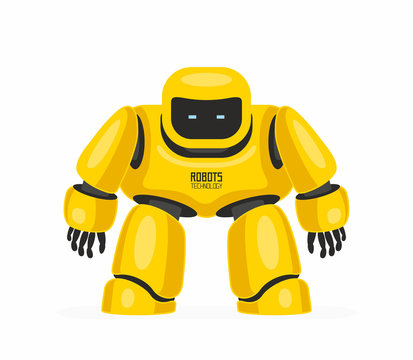 Yellow robot. isolated on white background