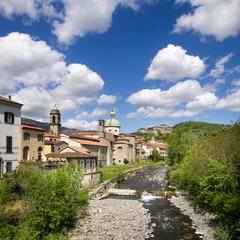 Fototapeta na wymiar Pontremoli town, Lunigiana, Italy. On the Via Francigena, pilgrim route.