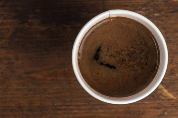 coffee in a paper cup