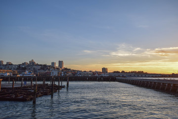 Fototapeta premium coucher de soleil sur San Francisco