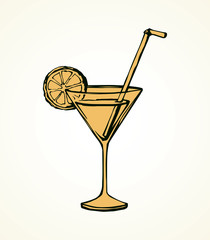 Cocktail. Vector drawing