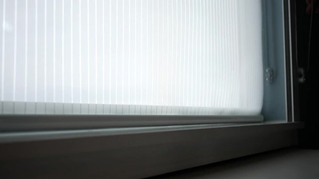 Ambient blinds open from modern interior window - ALT