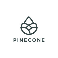 pinecone logo template vector illustration