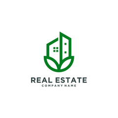 Real estate logo template vector illustration