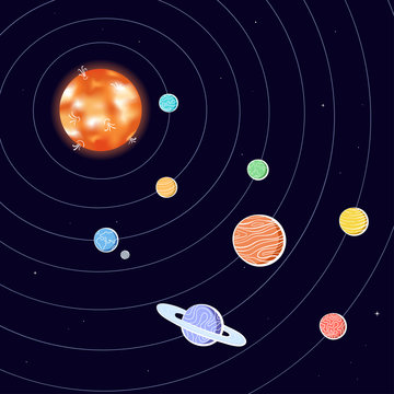 Vector illustration of solar system © pikovit